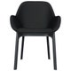 Fauteuil CLAP PVC, Structure noire, Assise noire