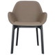 Fauteuil CLAP PVC de Kartell, Structure noire, Assise tourterelle