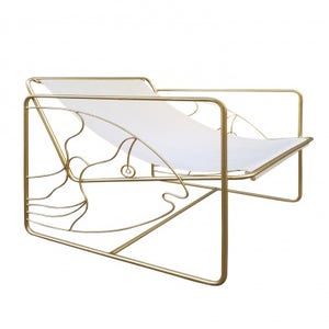 Fauteuil ELDORADO POISSON outdoor structure doré