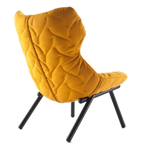 Fauteuil FOLIAGE VELVET de Kartell, Rose, Structure blanche