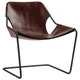Fauteuil PAULISTANO de Objekto, Structure carbone, Assise cuir cognac