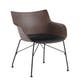 Fauteuil Q/WOOD de Kartell, Frêne foncé, Noir - pied noir
