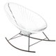 Fauteuil à bascule ACAPULCO avec structure noire, Blanc