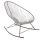 Fauteuil à bascule ACAPULCO avec structure noire, Gris