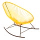 Fauteuil à bascule ACAPULCO avec structure noire, Jaune
