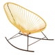 Fauteuil à bascule ACAPULCO avec structure noire, Moutarde