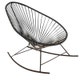 Fauteuil à bascule ACAPULCO avec structure noire, Noir
