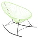 Fauteuil à bascule ACAPULCO de Boqa avec structure noire, Vert d'eau