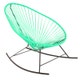 Fauteuil à bascule ACAPULCO avec structure noire, Turquoise