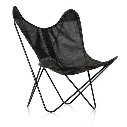 Fauteuil AA Batyline EDEN de Airborne, Structure noire, Toile Batyline Noire Fauteuil AA Batyline EDEN de Airborne, Structure noire, Toile Batyline Noire