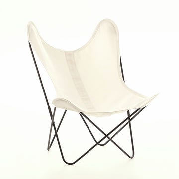 Fauteuil AA Coton de Airborne, Structure noir, Toile écru