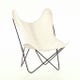 Fauteuil AA Coton, Structure noir, Toile écru