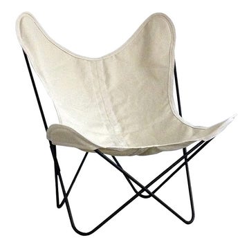 Fauteuil AA de Airborne, Structure acier thermolaqué noir et lin, Craft
