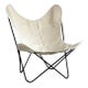 Fauteuil AA, Structure acier thermolaqué noir et lin, Craft
