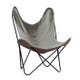Fauteuil AA, Structure acier thermolaqué noir et lin, Safari