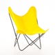 Fauteuil AA Coton, Structure noir, Toile jaune