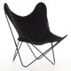 Fauteuil AA Coton, Structure noir, Toile noire