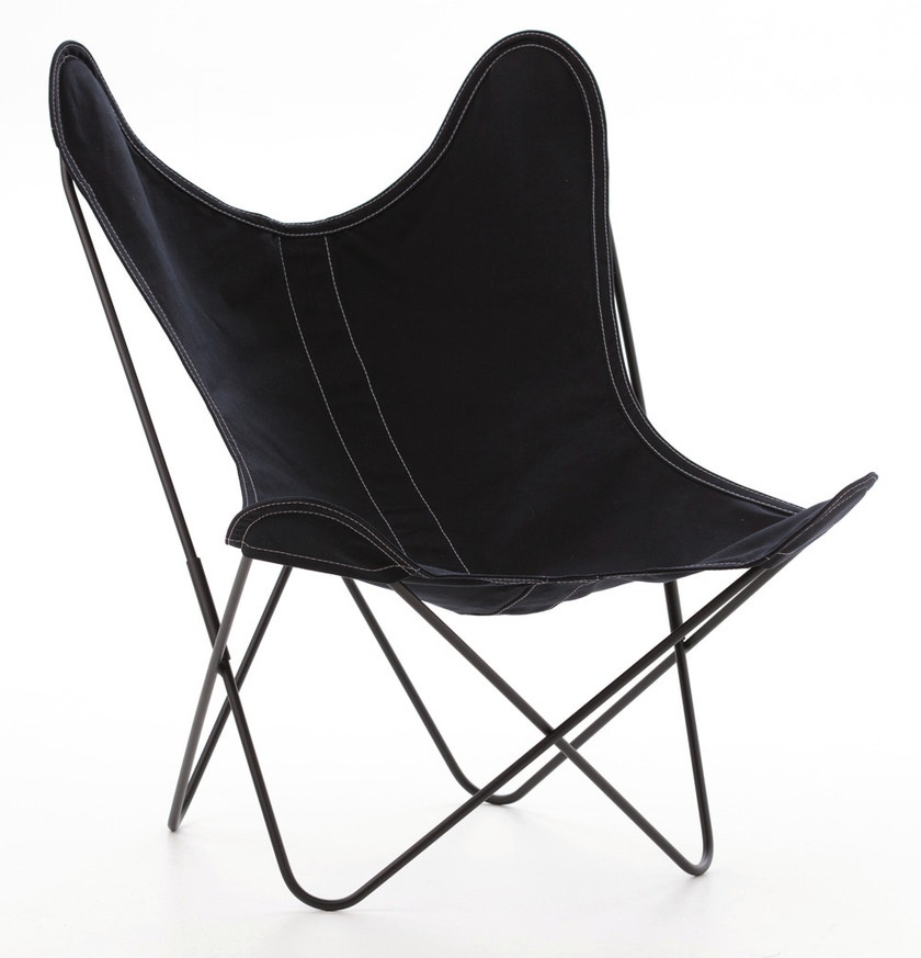 Fauteuil AA Coton de Airborne, Structure noir, Toile noire
