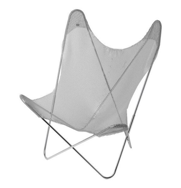 Fauteuil AA Le labo design de Airborne, Structure Inox, Cotte de maille