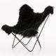 Fauteuil AA Le Lhassa de Airborne, Structure acier thermolaqué noir, Noir