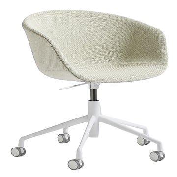 Fauteuil AAC53 de Hay, Piétement en aluminium teinté blanc, Coda 100