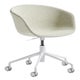 Fauteuil AAC53, Piétement en aluminium teinté blanc, Coda 100
