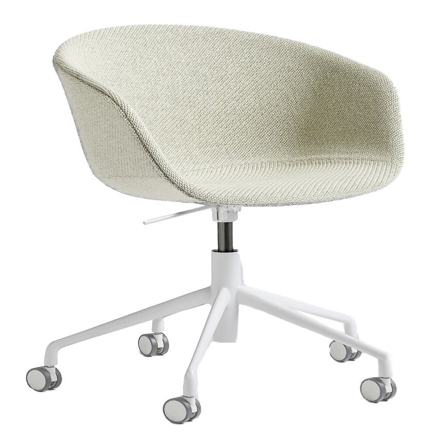 Fauteuil AAC53 de Hay, Piétement en aluminium teinté blanc, Coda 100