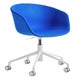 Fauteuil AAC53, Piétement en aluminium teinté blanc, Divina 756