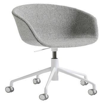 Fauteuil AAC53 de Hay, Piétement en aluminium teinté blanc, Hallingdal 130