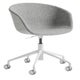 Fauteuil AAC53, Piétement en aluminium teinté blanc, Hallingdal 130