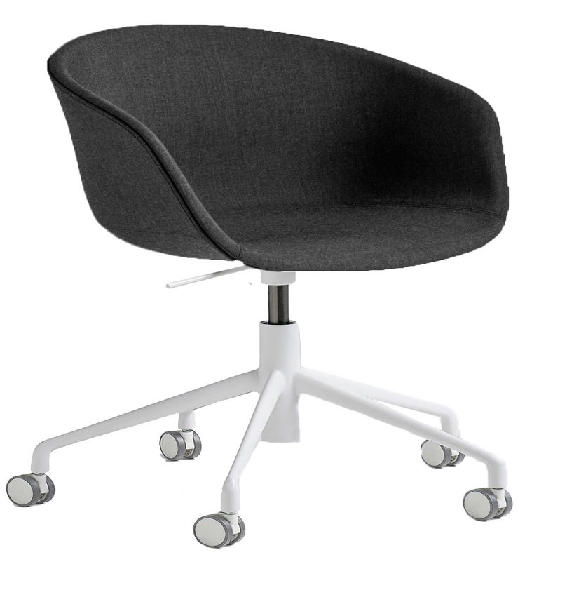 Fauteuil AAC53 de Hay, Piétement en aluminium teinté blanc, Remix 183