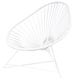 Fauteuil ACAPULCO, Avec structure blanche, Blanc
