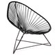 Fauteuil ACAPULCO avec structure noire, Noir
