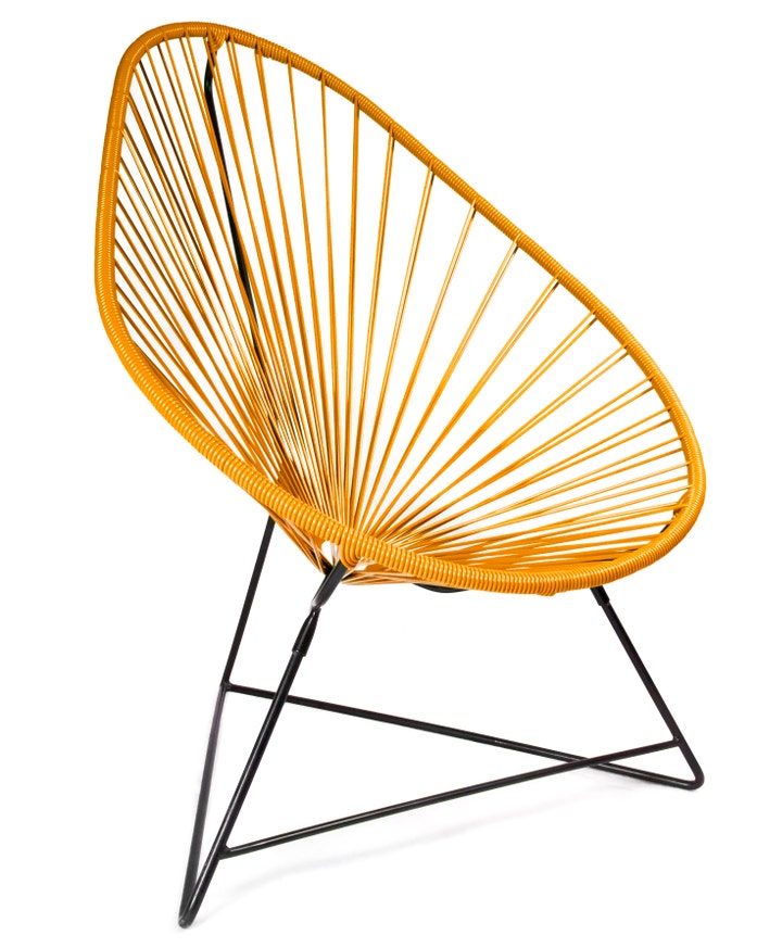 Fauteuil ACAPULCO de Boqa avec structure noire, Orange Fauteuil ACAPULCO de Boqa avec structure noire, Orange