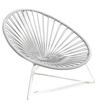 Fauteuil ACAPULCO ENFANT de Boqa avec structure blanche, Blanc