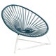 Fauteuil ACAPULCO ENFANT avec structure blanche, Bleu océan