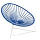 Fauteuil ACAPULCO ENFANT avec structure blanche, Bleu nuit