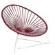 Fauteuil ACAPULCO ENFANT avec structure blanche, Bordeaux