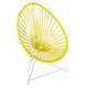 Fauteuil ACAPULCO ENFANT avec structure blanche, Jaune impérial