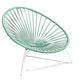 Fauteuil ACAPULCO ENFANT avec structure blanche, Vert d'eau