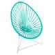 Fauteuil ACAPULCO ENFANT avec structure blanche, Vert turquoise