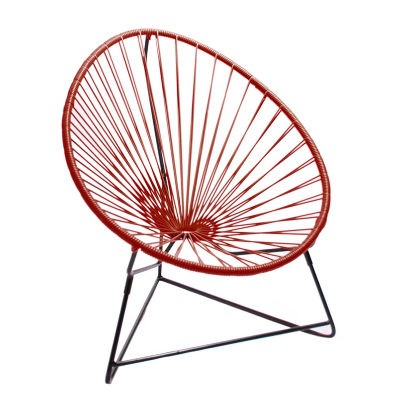 Fauteuil ACAPULCO ENFANT de Boqa avec structure noire, Bordeaux Fauteuil ACAPULCO ENFANT de Boqa avec structure noire, Bordeaux