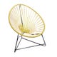 Fauteuil ACAPULCO ENFANT avec structure noire, Jaune moutarde