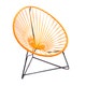 Fauteuil ACAPULCO ENFANT avec structure noire, Orange