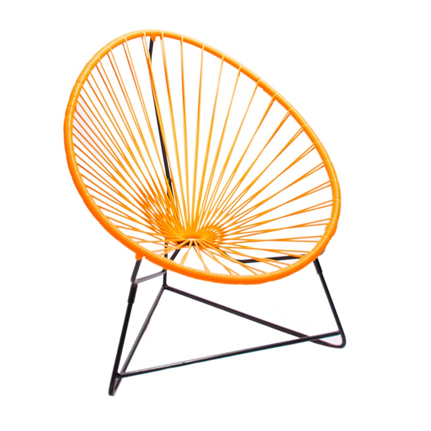 Fauteuil ACAPULCO ENFANT de Boqa avec structure noire, Orange Fauteuil ACAPULCO ENFANT de Boqa avec structure noire, Orange