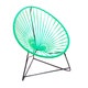 Fauteuil ACAPULCO ENFANT avec structure noire, Vert turquoise
