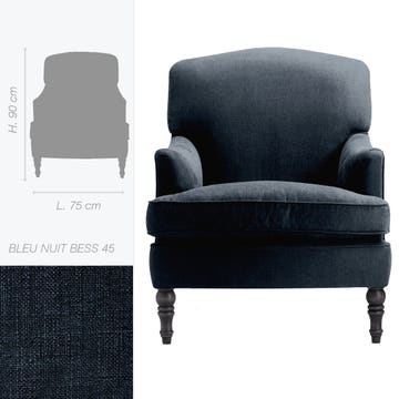Fauteuil ATLANTA de Marie's Corner, Bleu nuit
