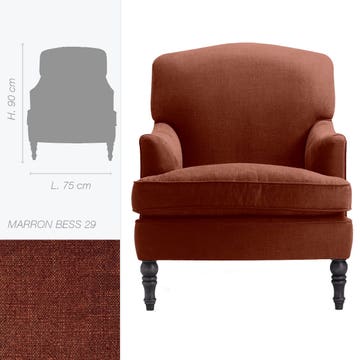 Fauteuil ATLANTA de Marie's Corner, Marron