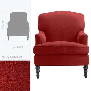 Fauteuil ATLANTA de Marie's Corner, Rouge