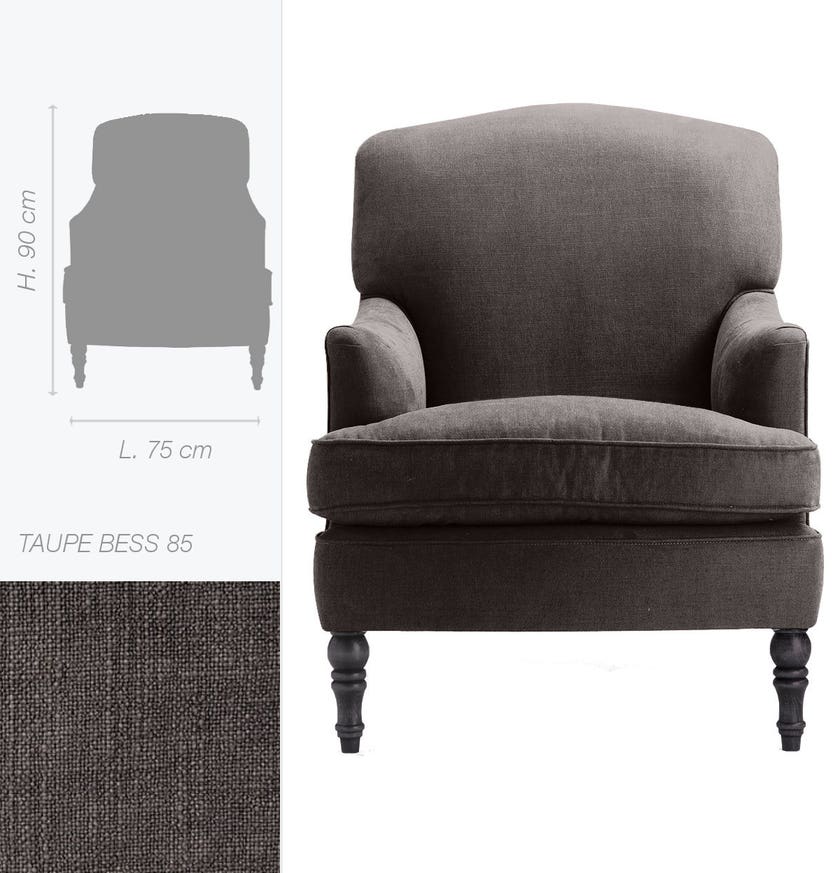 Fauteuil ATLANTA de Marie's Corner, Taupe